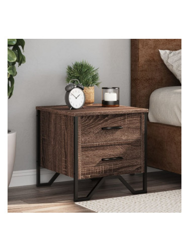 Sonata H Нощни шкафчета, 2 бр, кафяв дъб, 40x41x40 см, инженерно дърво