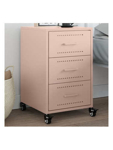 Sonata H Нощно шкафче, розово, 36x39x59 см, стомана
