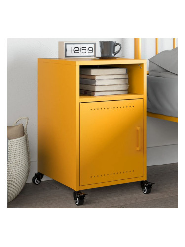 Sonata H Нощно шкафче, горчица жълто, 36x39x59 см, стомана