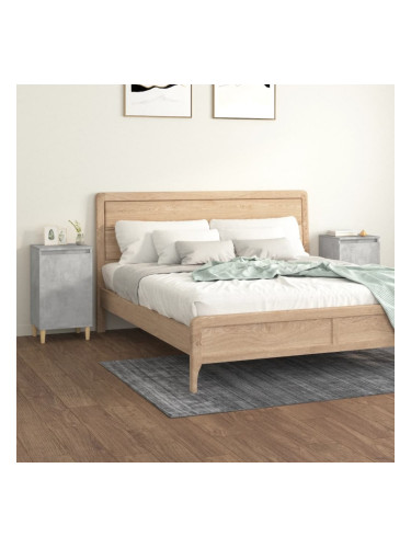 Sonata H Нощни шкафчета, 2 бр, бетонно сиво, 40x35x70см, инженерно дърво