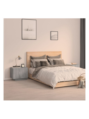 Sonata H Нощно шкафче, сив сонома, 100x35x40 см, инженерно дърво