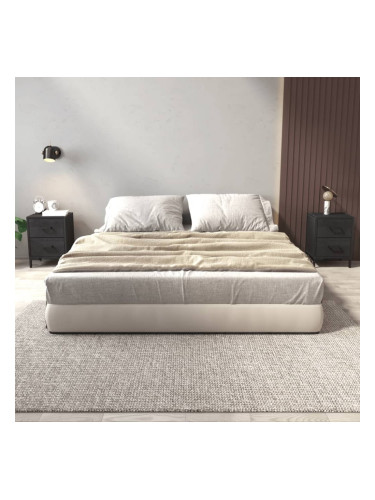 Sonata H Нощни шкафчета, 2 бр, черни, 36x30x45 см, борово дърво масив