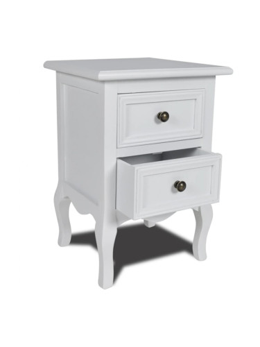 Sonata H Нощно шкафче с 2 чекмеджета, МДФ бяло