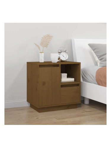 Sonata H Нощно шкафче, меденокафяво, 50x34x50 см, борово дърво масив