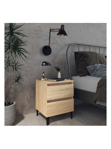 Sonata H Нощни шкафчета, 2 бр, дъб сонома, 40x35x50 см, инженерно дърво