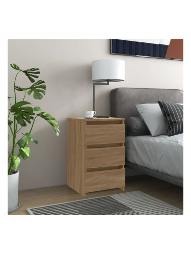 Sonata H Нощно шкафче, сонома дъб, 40x35x62,5 см, инженерно дърво