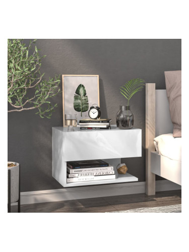 Sonata H Нощно шкафче за стенен монтаж, бяло