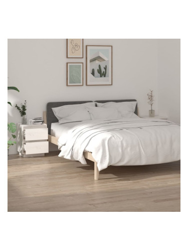 Sonata H Нощни шкафчета, 2 бр, бели, 40x35x50 см, борово дърво масив