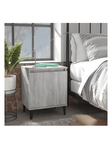Sonata H Нощни шкафчета с метални крака, сив сонома, 40x30х50 см
