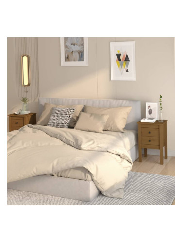 Sonata H Нощни шкафчета, 2 бр, меденокафяви, 40x35x61,5 см, бор масив