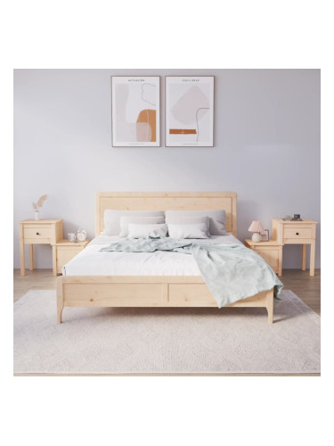 Sonata H Нощни шкафчета, 2 бр, 79,5x38x65,5 см, борово дърво масив