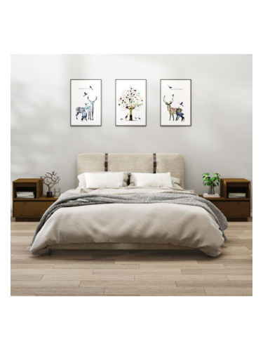 Sonata H Нощни шкафчета, 2 бр, меденокафяви, 60x34x51 см, бор масив