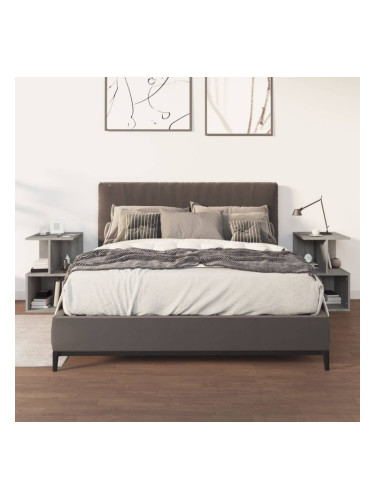 Sonata H Нощни шкафчета, 2 бр, сив сонома, 35x35x55 см, инженерно дърво