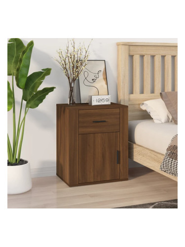 Sonata H Нощно шкафче, кафяв дъб, 50x36x60 см, инженерно дърво