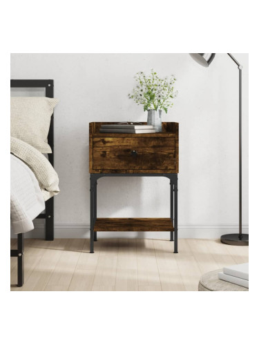 Sonata H Нощна масичка, опушен дъб, 40,5x31x60 см, инженерно дърво