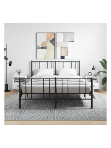 Sonata H Нощни шкафчета, 2 бр, бял гланц, 40x35x47,5 см, инженерно дърво