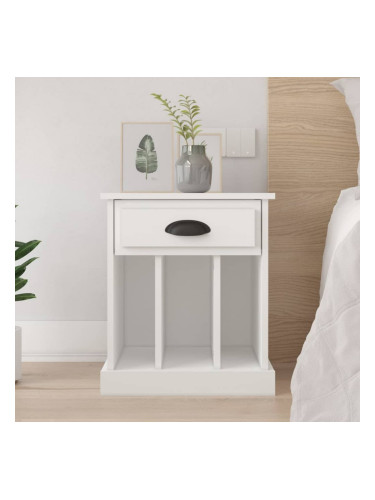 Sonata H Нощно шкафче, бяло, 43x36x50 см