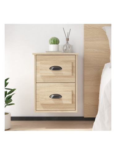Sonata H Нощни шкафчета за стенен монтаж 2 бр сонома дъб 41,5x36x53 см