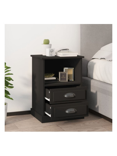 Sonata H Нощни шкафчета, 2 бр, черно, 43x36x60 см