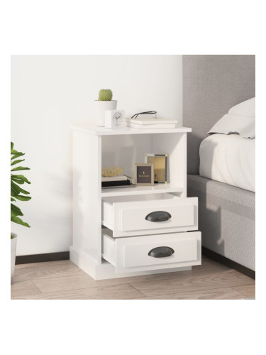 Sonata H Нощни шкафчета, 2 бр, бял гланц, 43x36x60 см