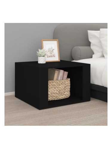 Sonata H Нощна масичка, черна, 57x55x36 см, инженерно дърво
