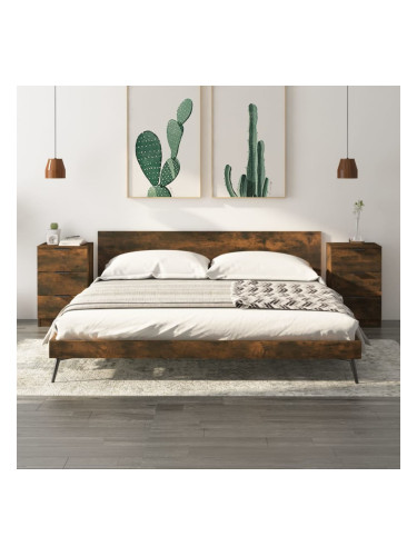 Sonata H Нощни шкафчета, 2 бр, опушен дъб, 40x36x65 см