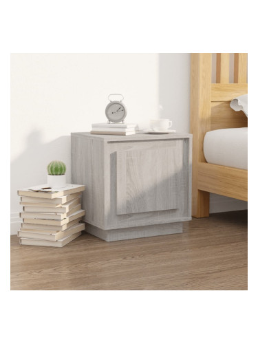 Sonata H Нощно шкафче, сив сонома, 44x35x45 см, инженерно дърво