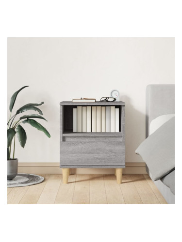 Sonata H Нощно шкафче, сив сонома, 40x35x50 см