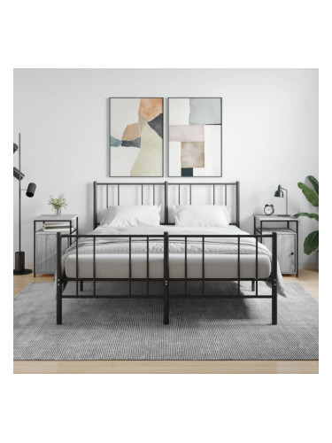 Sonata H Нощни шкафчета, 2 бр, сив сонома, 40x42x60 см, инженерно дърво