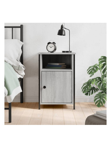 Sonata H Нощно шкафче, сив сонома, 40x42x60 см, инженерно дърво
