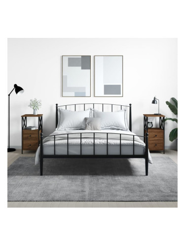 Sonata H Нощни шкафчета 2 бр кафяв дъб 34x35,5x70 см инженерно дърво