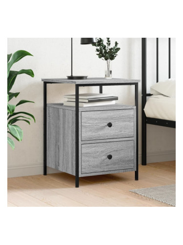 Sonata H Нощно шкафче, сив сонома, 44x45x60 см, инженерно дърво