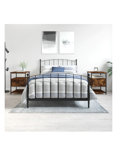 Sonata H Нощни шкафчета 2 бр опушен дъб 40x42x56 см инженерно дърво