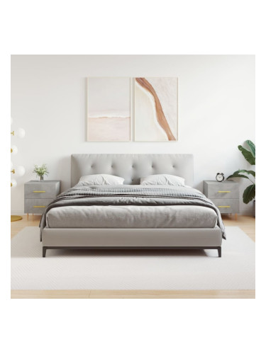 Sonata H Нощни шкафчета 2 бр бетонно сиво 40x35x47,5 см инженерно дърво
