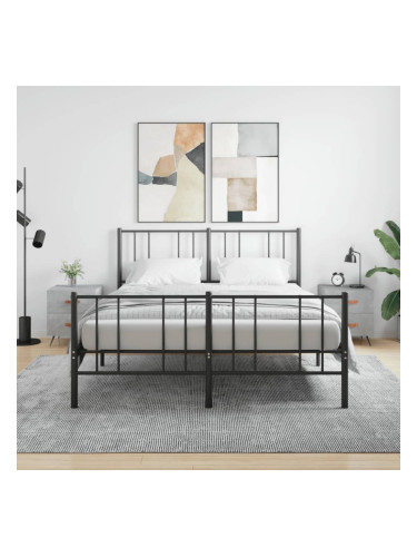 Sonata H Нощни шкафчета 2 бр бетонно сиво 40x35x47,5 см инженерно дърво