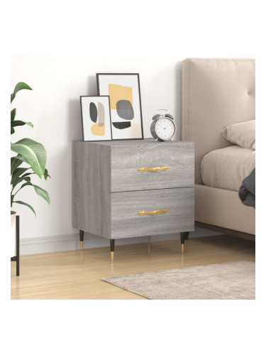 Sonata H Нощно шкафче, сив сонома, 40x35x47,5 см, инженерно дърво