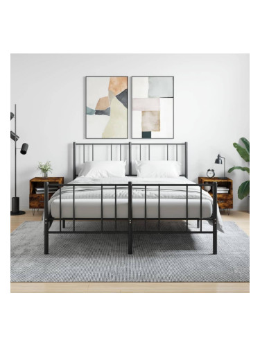 Sonata H Нощни шкафчета 2 бр опушен дъб 40x35x47,5 см инженерно дърво