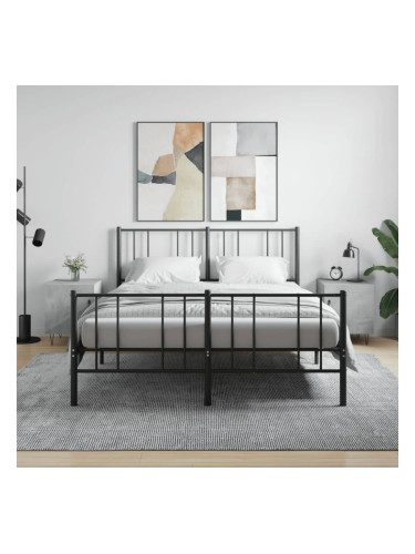 Sonata H Нощни шкафчета 2 бр бетонно сиво 40x40x50 см инженерно дърво