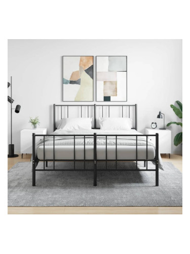 Sonata H Нощни шкафчета 2 бр бели 40x40x50 см инженерно дърво