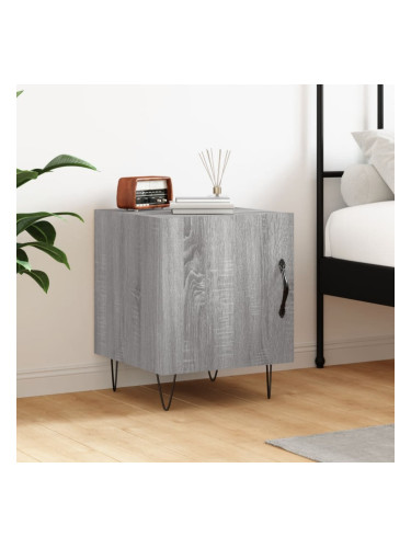 Sonata H Нощно шкафче, сив сонома, 40x40x50 см, инженерно дърво