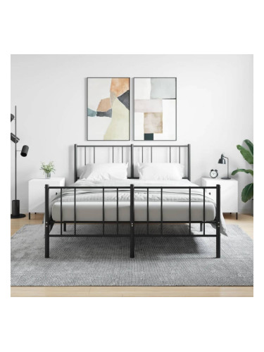 Sonata H Нощни шкафчета 2 бр бели 40x40x50 см инженерно дърво