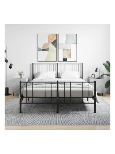 Sonata H Нощни шкафчета 2 бр бетонно сиво 40x40x50 см инженерно дърво