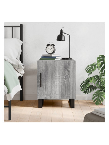 Sonata H Нощно шкафче, сив сонома, 40x40x50 см, инженерно дърво