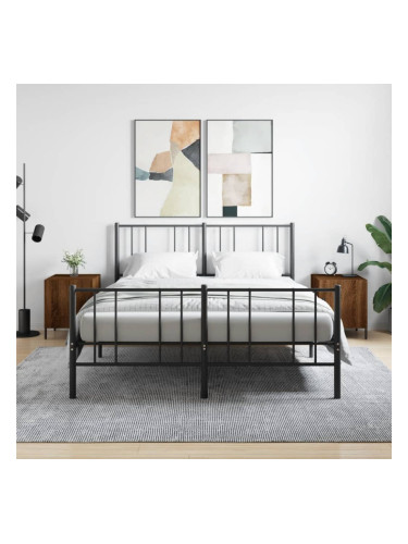 Sonata H Нощни шкафчета, 2 бр, кафяв дъб, 40x40x50 см, инженерно дърво