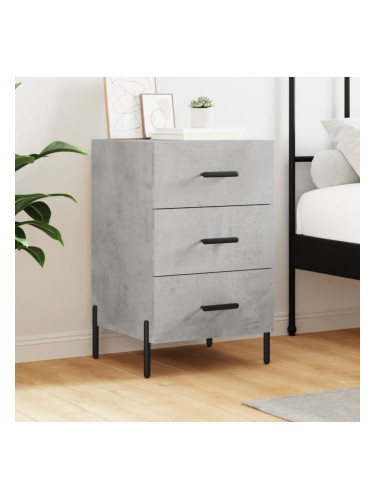 Sonata H Нощно шкафче, бетонно сиво, 40x40x66 см, инженерно дърво
