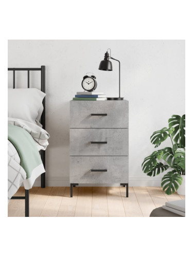Sonata H Нощно шкафче, бетонно сиво, 40x40x66 см, инженерно дърво