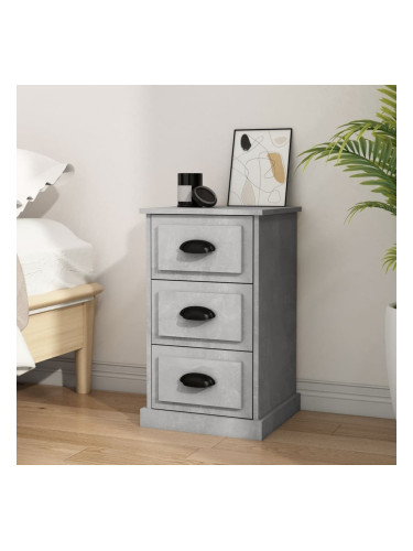 Sonata H Нощно шкафче, бетонно сиво, 39x39x67 см, инженерно дърво