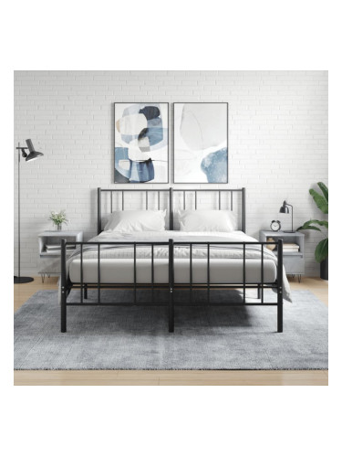 Sonata H Нощни шкафчета 2 бр бетонно сив 40x35x50 см инженерна дървесина