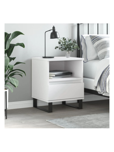 Sonata H Нощно шкафче, бяло, 40x35x50 см, инженерно дърво