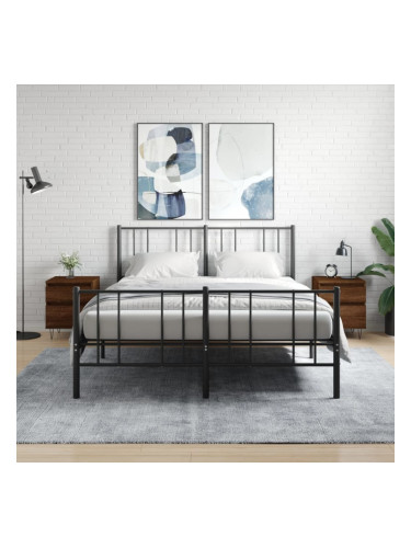 Sonata H Нощни шкафчета 2 бр кафяв дъб 40x35x50 см инженерно дърво